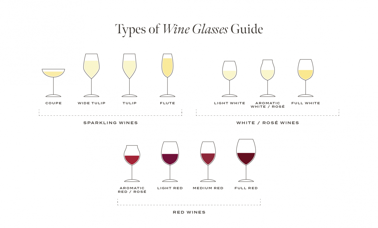 guide to different types of wine glasses