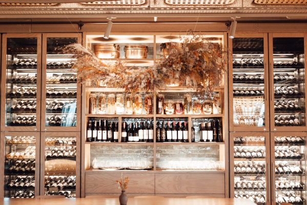 A luxury wine storage room with collectible wine.
